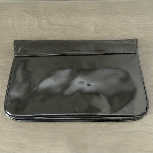 Vintage Black Patent Alien Eyes Mesh Cutout Envelope Clutch - Goth/Costume/Party - Picture 2 of 7